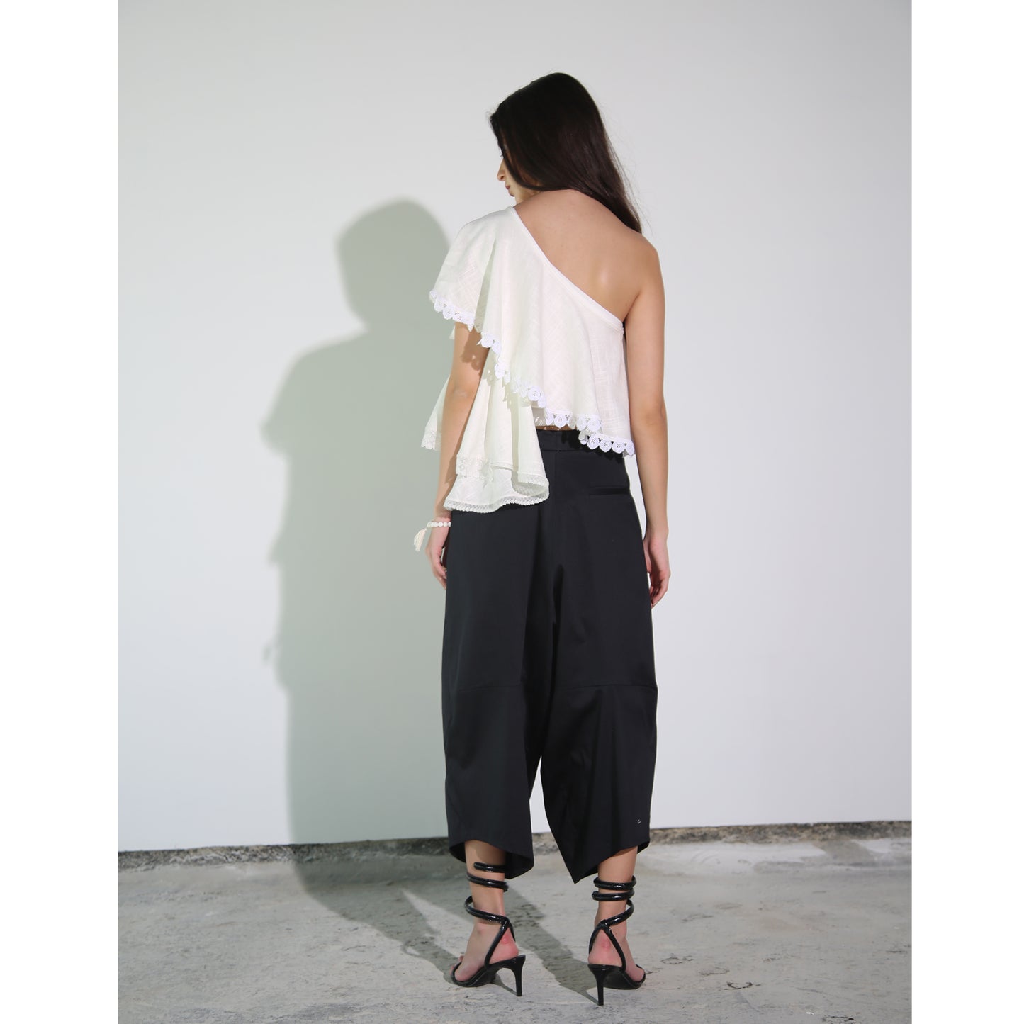 Black Cotton Garçon Pants