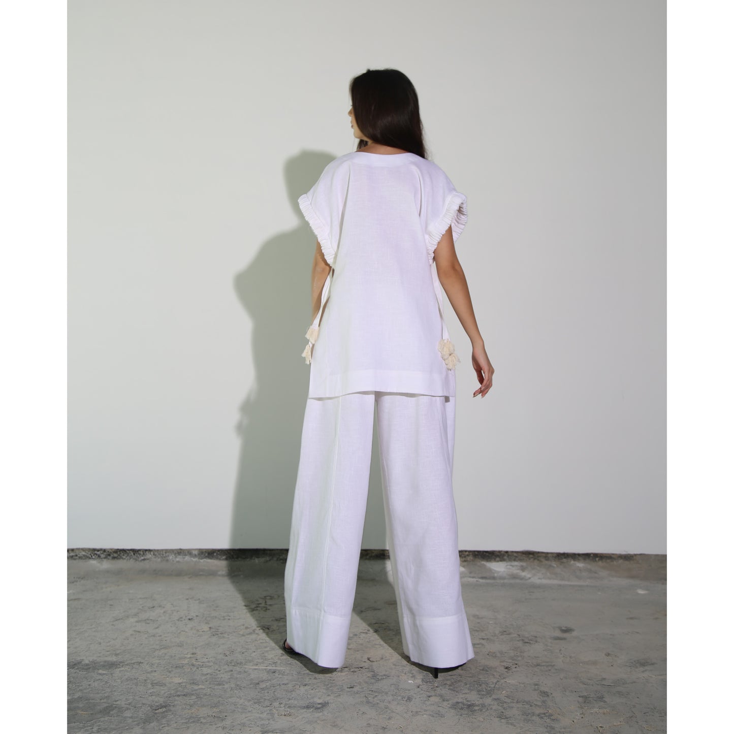 Off White Linen Tunic