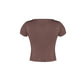 Pale Cocoa Modal Soft Jersey Fitted Tee