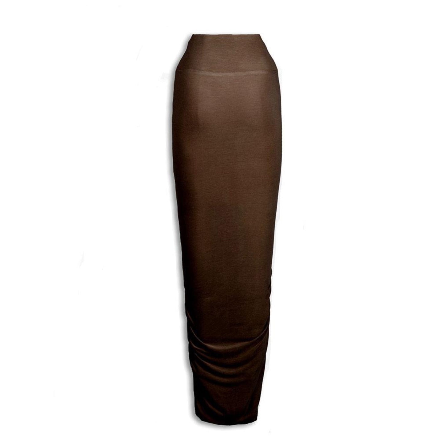 Brown Modal Soft Jersey Toggle Skirt