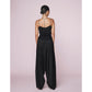 Black Modal Cotton Drop Crotch Pants with Stretchable Waistband