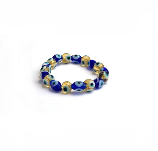 Blue & Yellow Evil Eye Bracelet