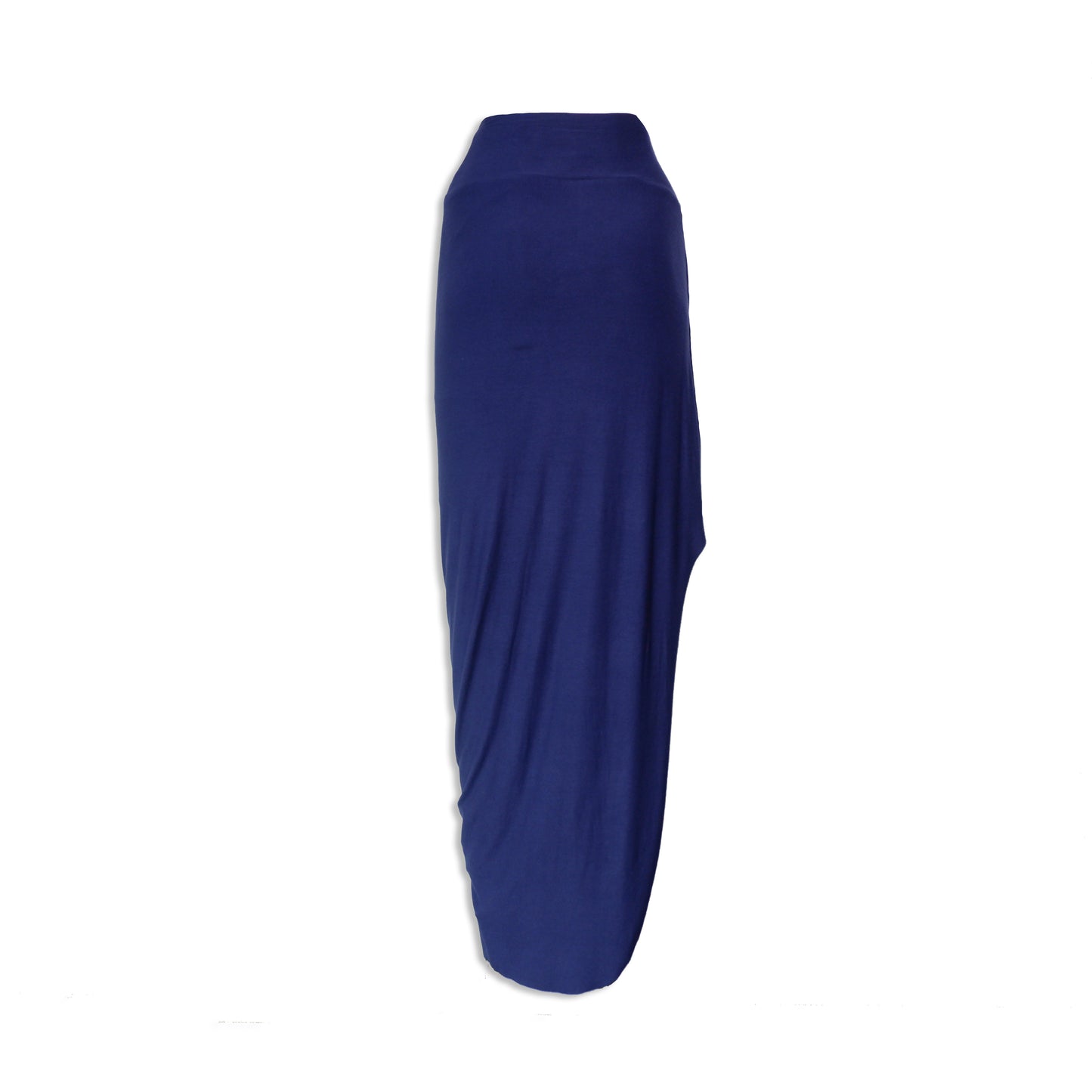 Navy Blue Modal Soft Jersey Draped Skirt