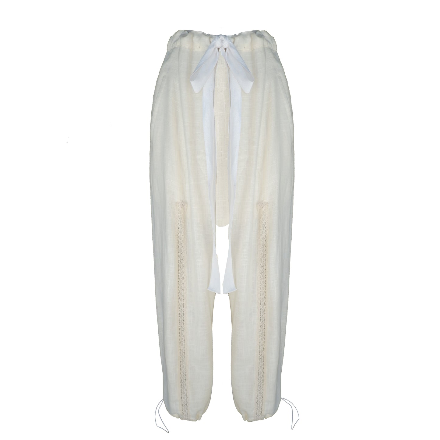 Buttercream Linen Pants with Toggle