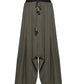 Olive Green Cotton Drop Crotch Pants