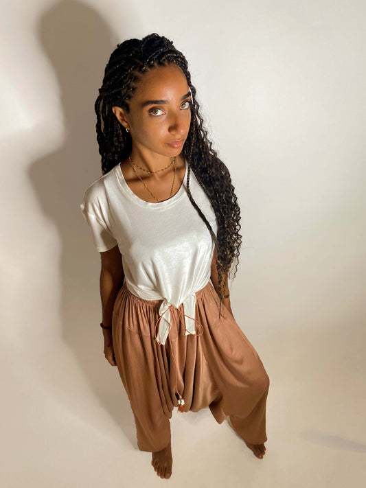 Terracotta Modal Drop Crotch Pant
