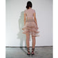 Nude Tulle and Lace Skirt with Sculpting Waistband