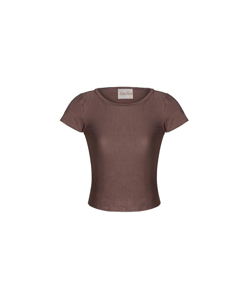 Pale Cocoa Modal Soft Jersey Fitted Tee