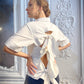 White Back Bow Shirt