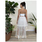 White Tulle with Sequin Step Skirt