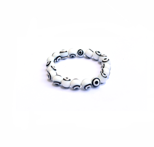 White Evil Eye Bracelet