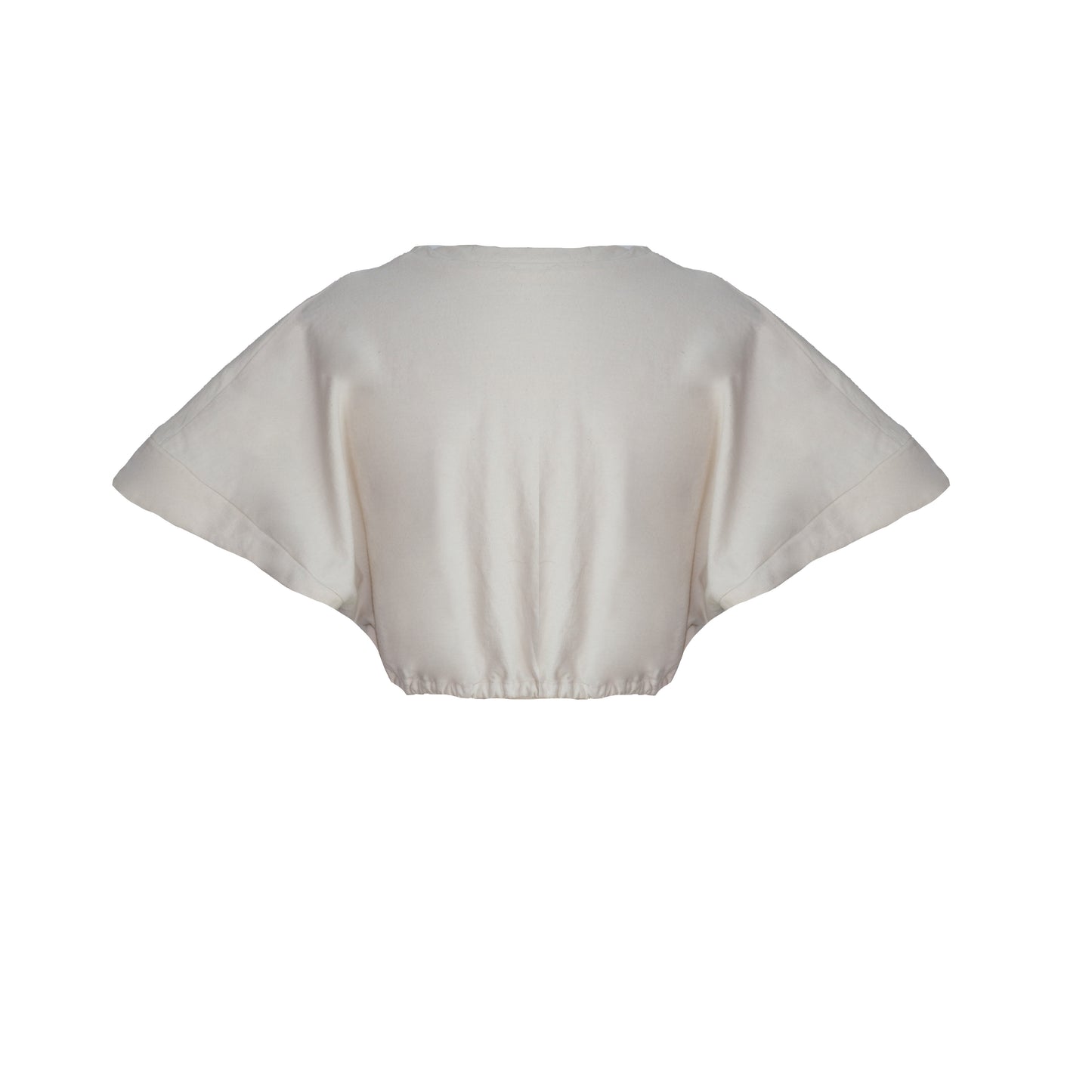 White Modal Soft Jersey Crop Front Tie Tee