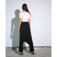 Black Modal Soft Jersey Drop Crotch Pants