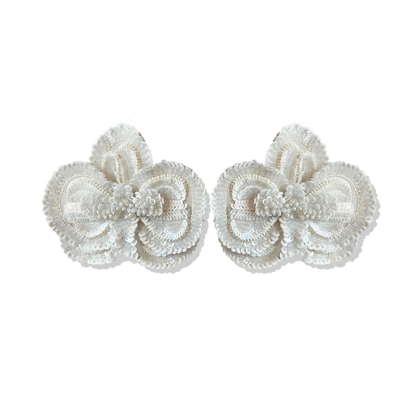 White Orchid Earrings