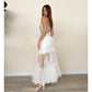 White Tulle Tiered with Lace Skirt Sculpting Waistband
