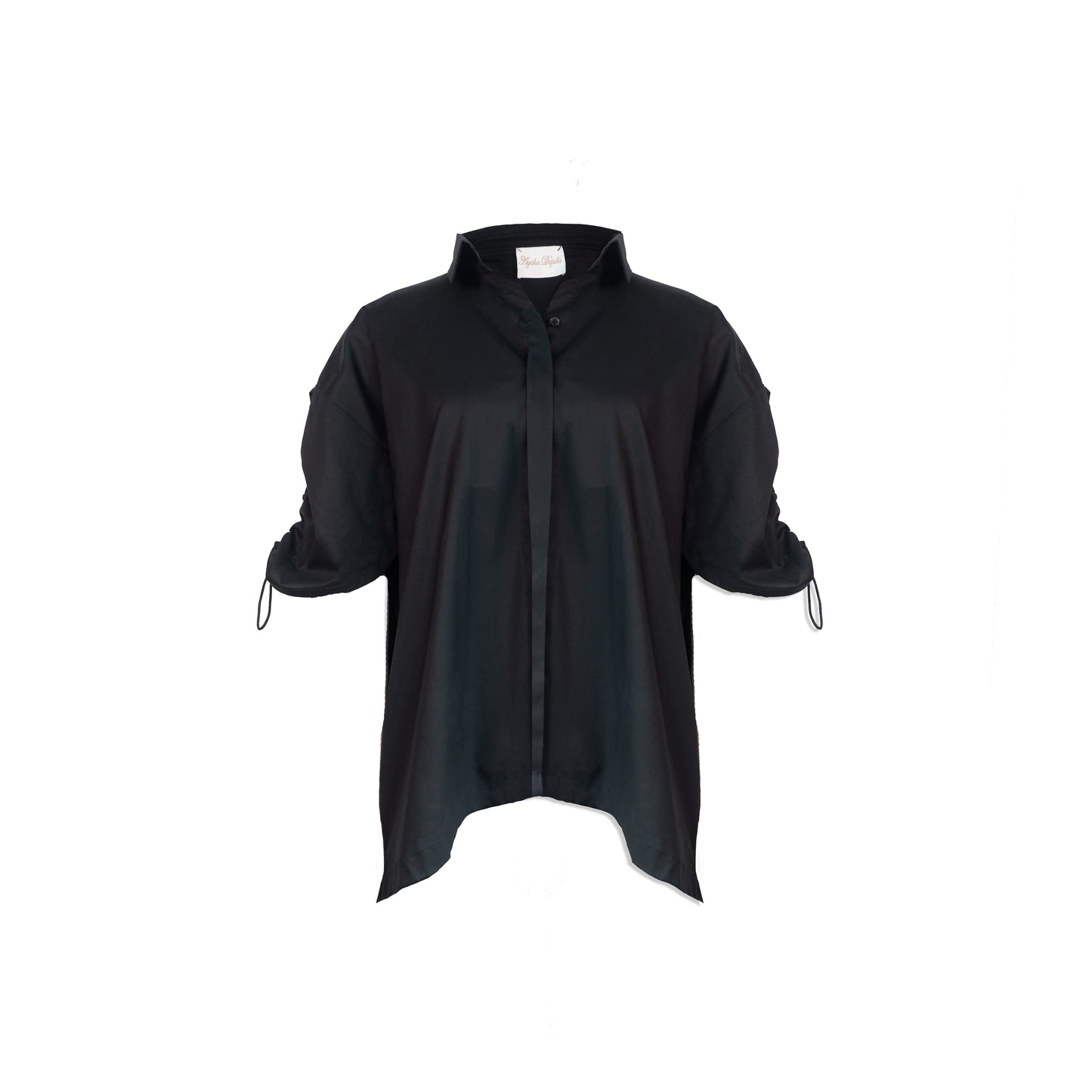 Black Cotton Oversized Shirt