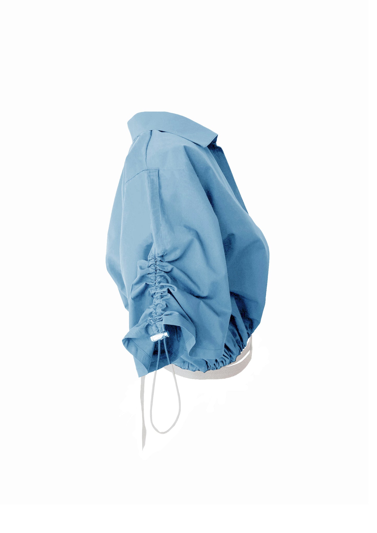 Baby Blue Cotton Wrap Around Ribbon Shirt