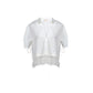 White Linen Shirt with Lace Detail