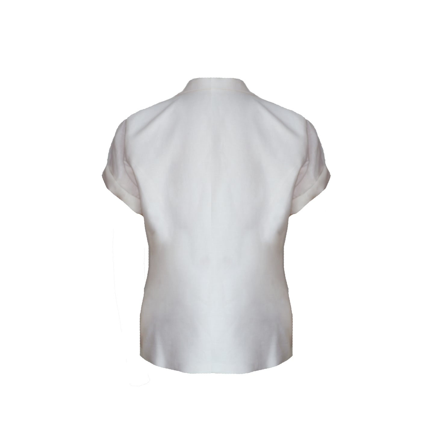 White Linen Blazer with Handmade Cotton Tassels