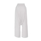 White Modal Soft Jersey Drop Crotch Pants