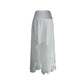 White Linen Skirt with Tulle and Lace