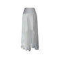 White Linen Skirt with Tulle and Lace